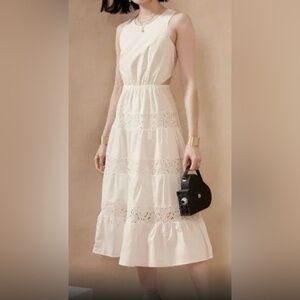 Banana Republic NWT side opening, lace maxi, lined